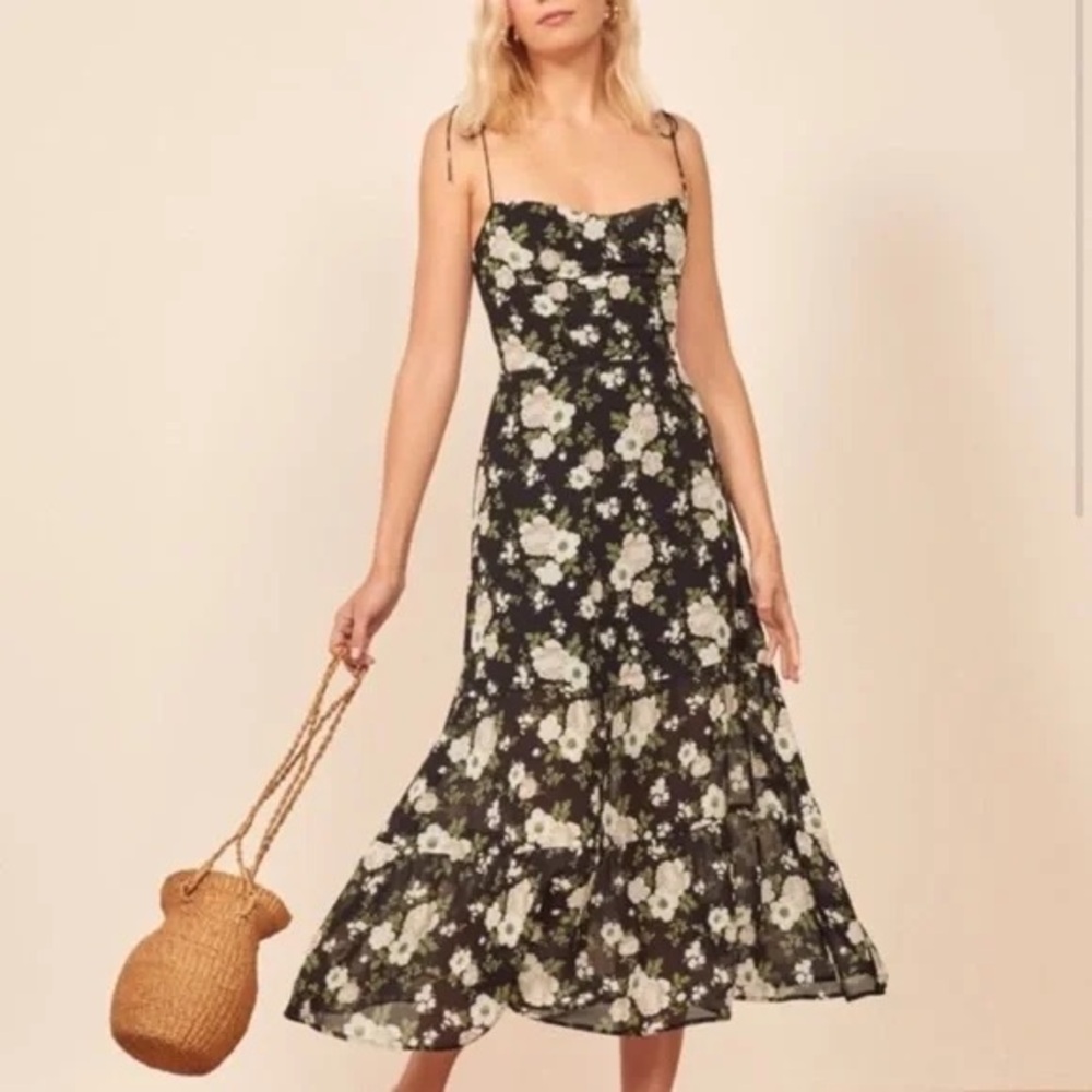 Reformation Emmie Midi Dress in Elizabeth Floral. Size 10
